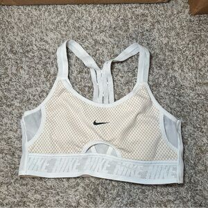 Nike Women's Cream and White Sports Bra